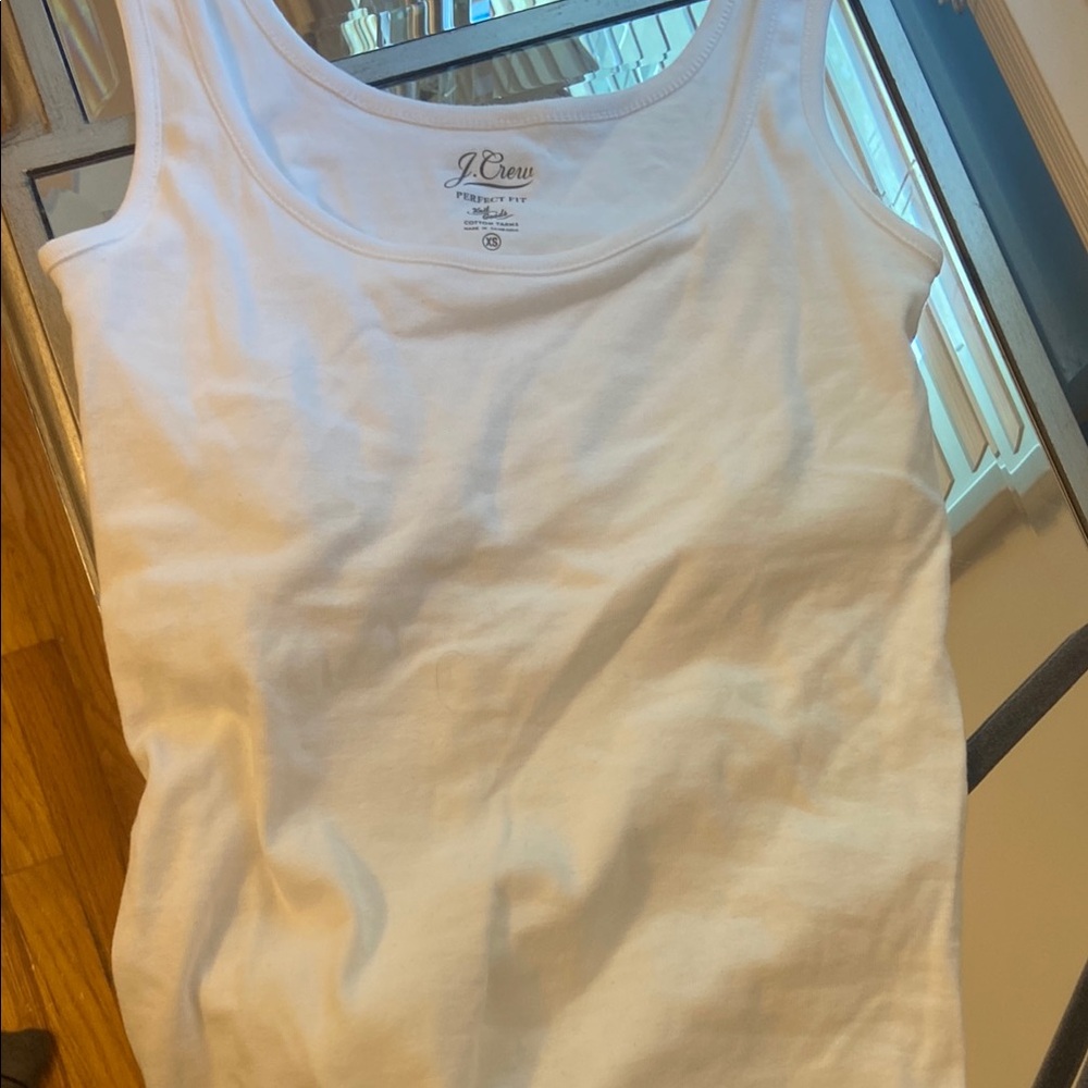 J.Crew Classic White Sleeveless Top